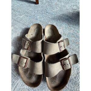 Birkenstock Arizona Oiled Leather Sandals Tobacco Brown Womens 41 Regular